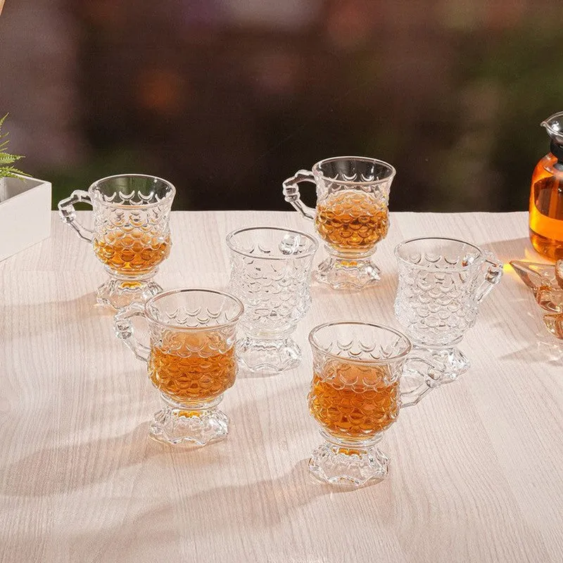 Brivelle Glass Tea Cup (145 mL Each) - Set Of Six media 1