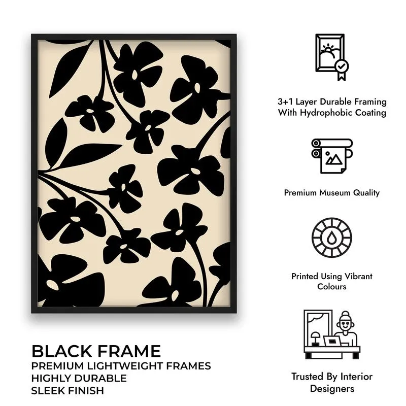 Noir Garden Canvas Wall Painting With Black Frame media 12
