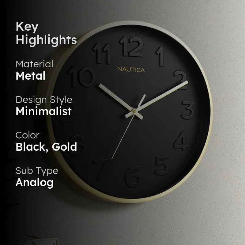 Nautica Tempo Analog Wall Clock media 2