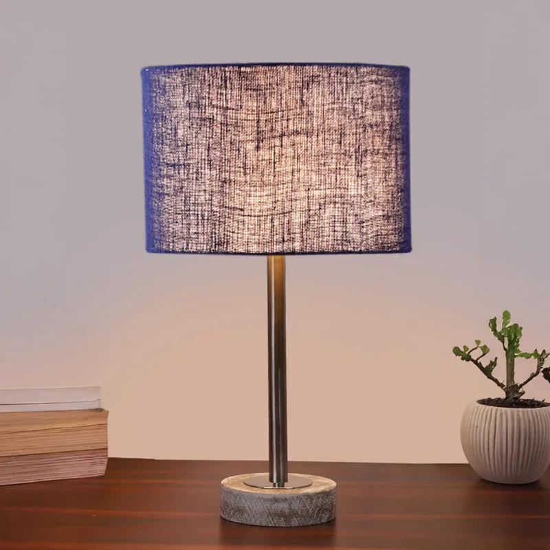 Sienna I Rodin Wooden Table Lamp - Blue,Silver,White media 2