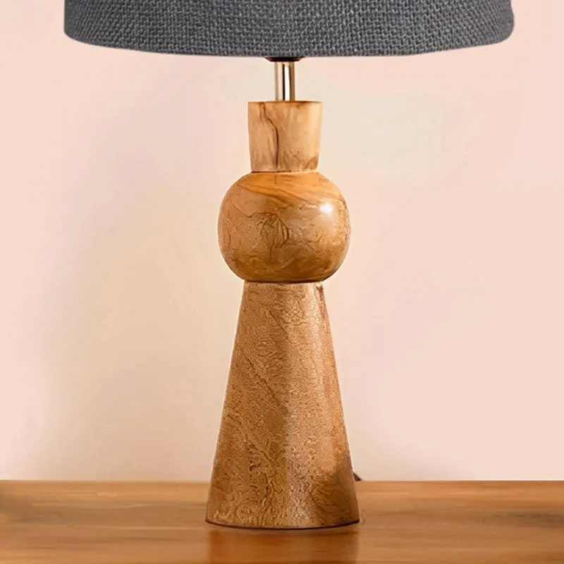 Angler Jute Wooden Table Lamp - Grey,Brown media 3