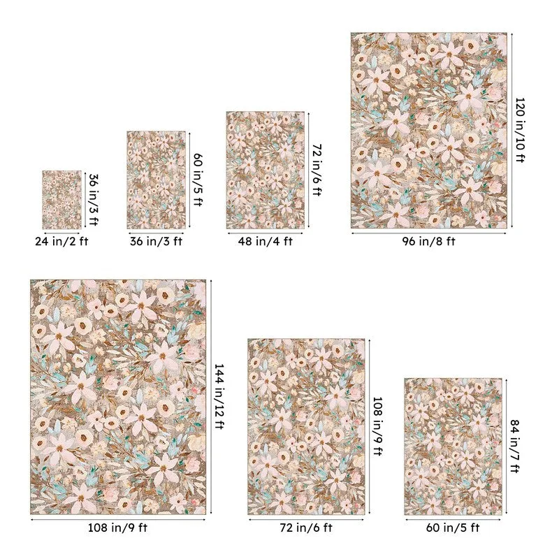 Abigail Floral Carpet - Pink & Beige media 13