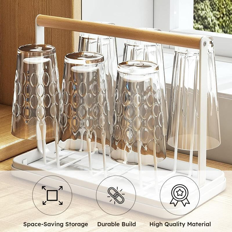 Sip Stack Carbon Steel Glass Drying Rack with Handle media 7
