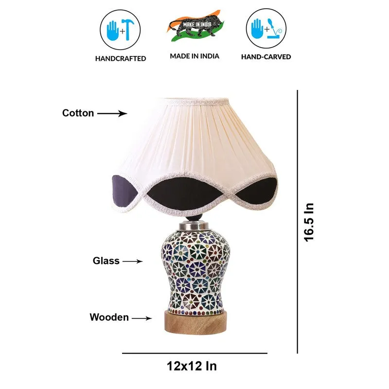 Astrona Arc Pleated Wooden Table Lamp - Multicolor media 9