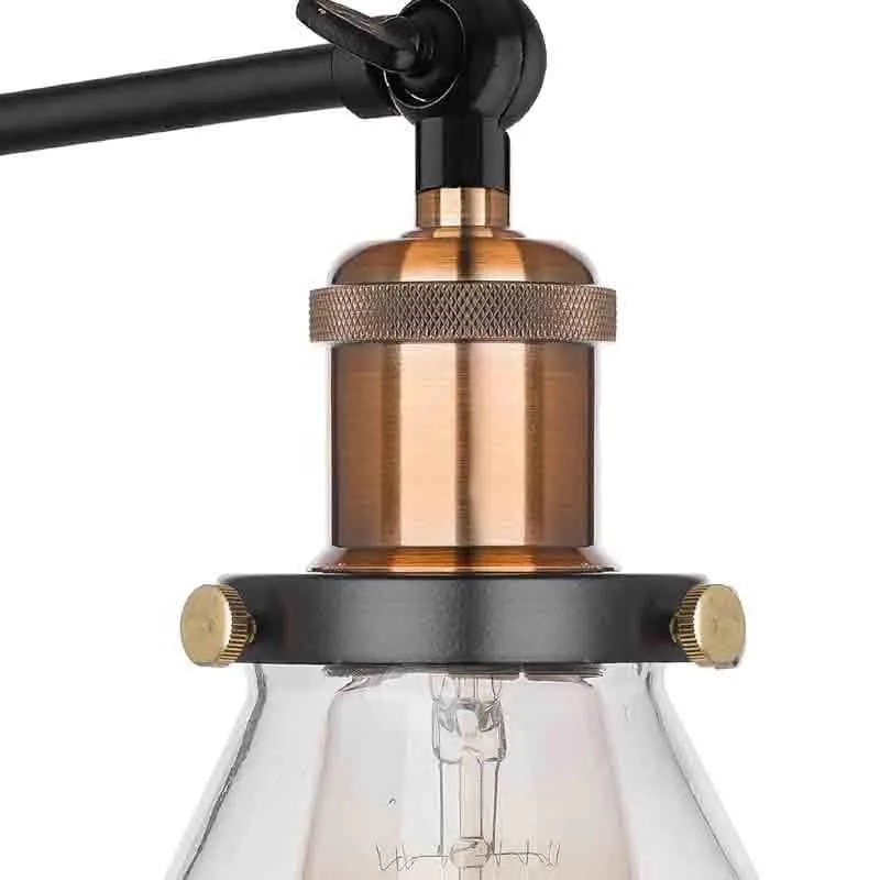 Conica Arm Glass & Metal Wall Lamp - Copper media 5