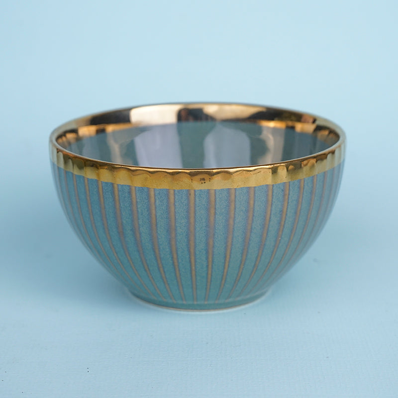 Amazo Green Gold Serving Bowl (300 ML) - Set Of Four media 5