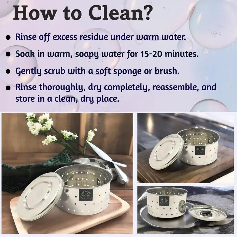Crest Silver Stainless Steel Paneer Maker Mould - 400 ML media 5