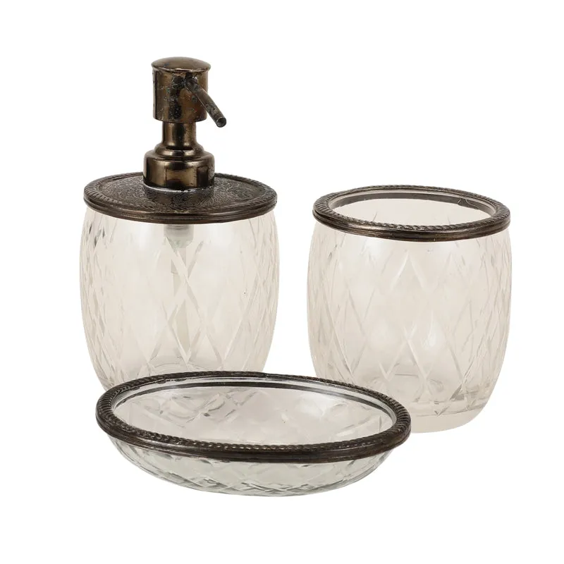 Viara Diamond Bathroom Set - Black media 4