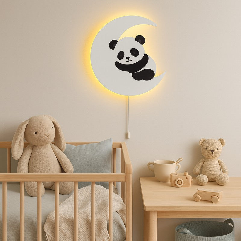 MoonPaw Panda Battery Operated MDF Wall Lamp