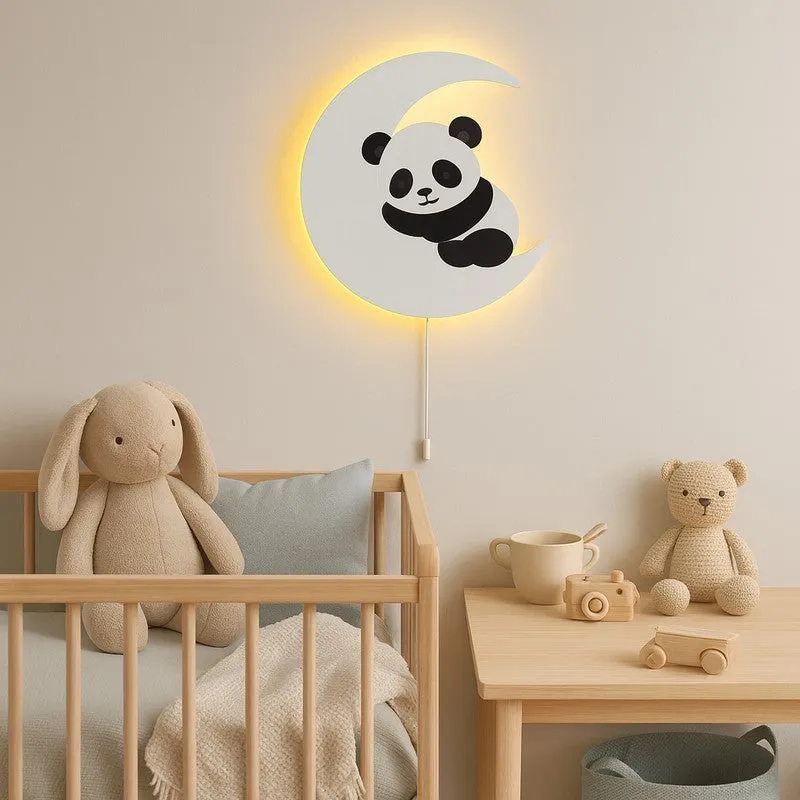 MoonPaw Panda Battery Operated MDF Wall Lamp media 1