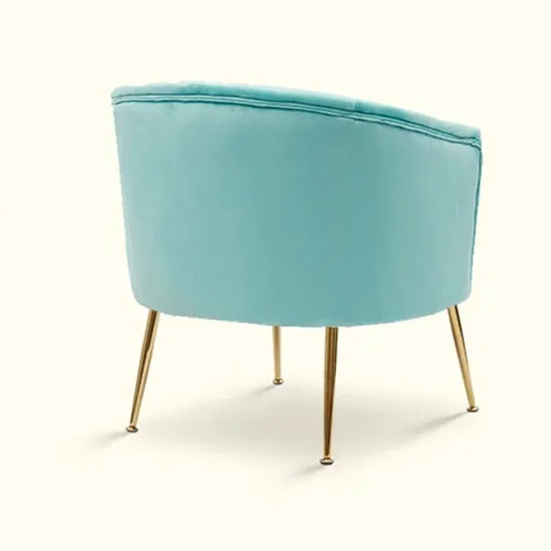 Bloomra Neem Wood Accent Chair - Blue media 5