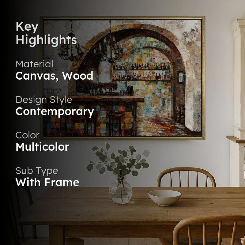 Subterranean Canvas Wall Painting With Frame media 2
