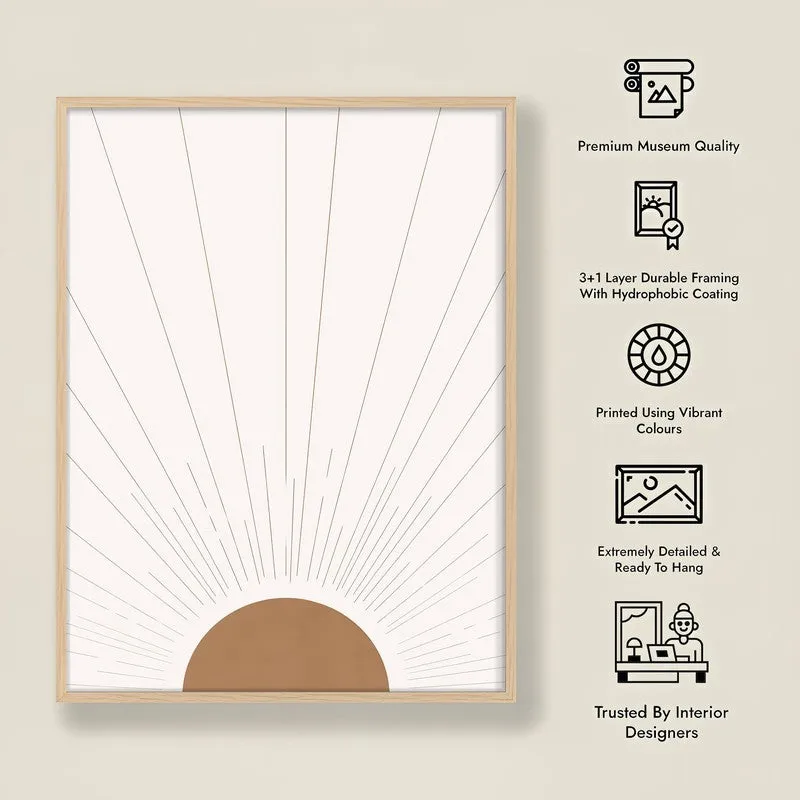 Radiant Calm Canvas Wall Painting With Brown Frame media 10