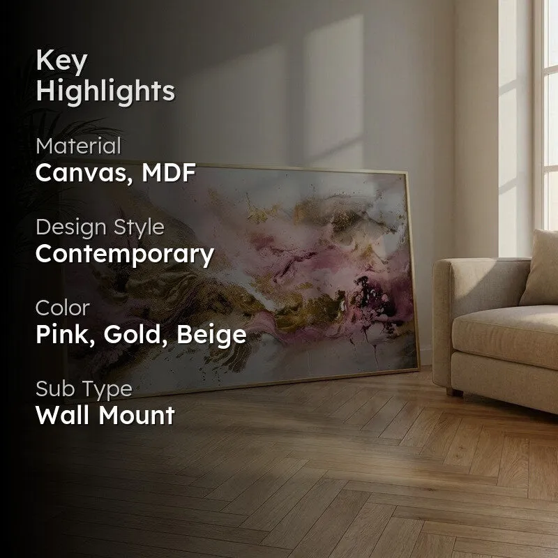 Opulent Flow Canvas Wall Painting With Frame media 2
