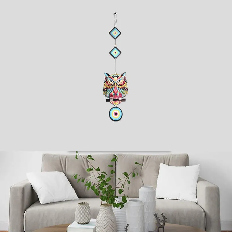 Owl Nazar II Polyester & MDF Wall Hanging media 3