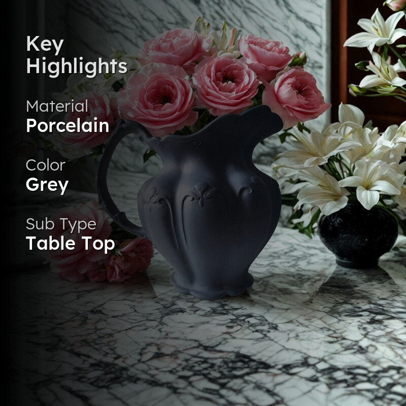 Floral Elegance Vase - Grey media 2