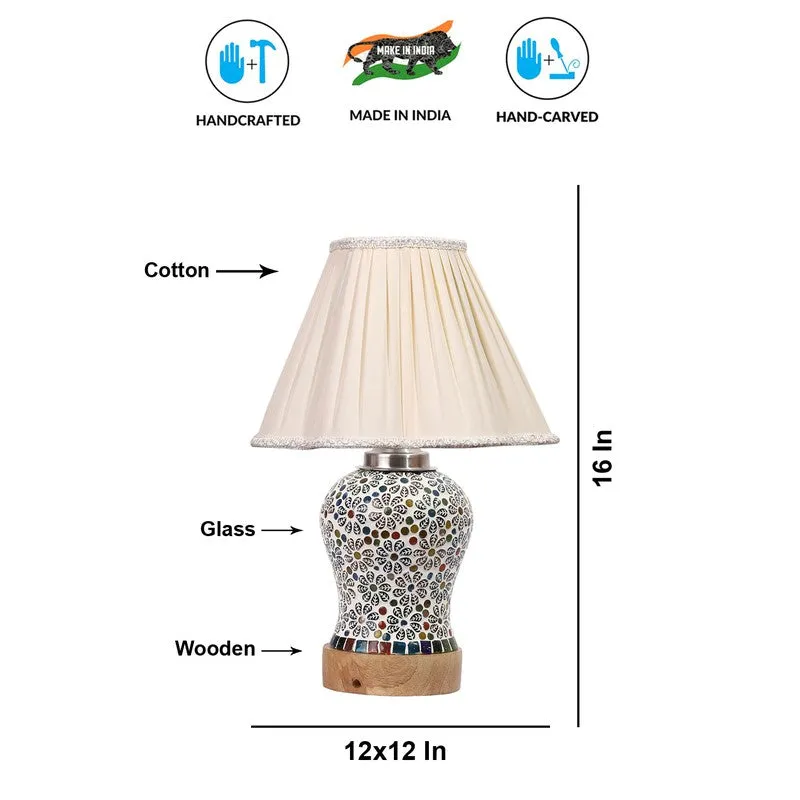 Santora Pleated Wooden Table Lamp - Multicolor media 9