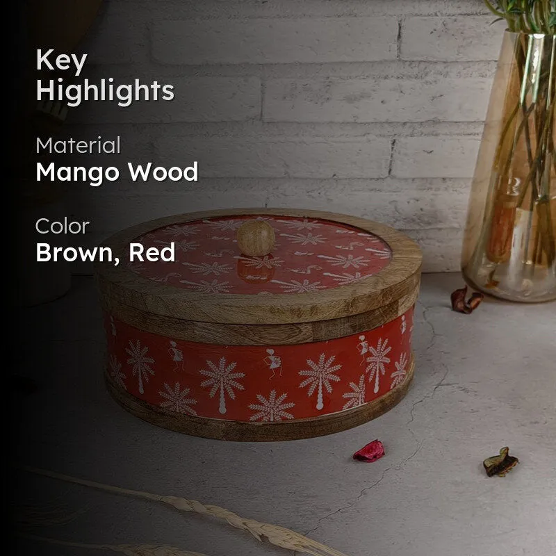 Rasva III Wood Roti Box - Red media 2