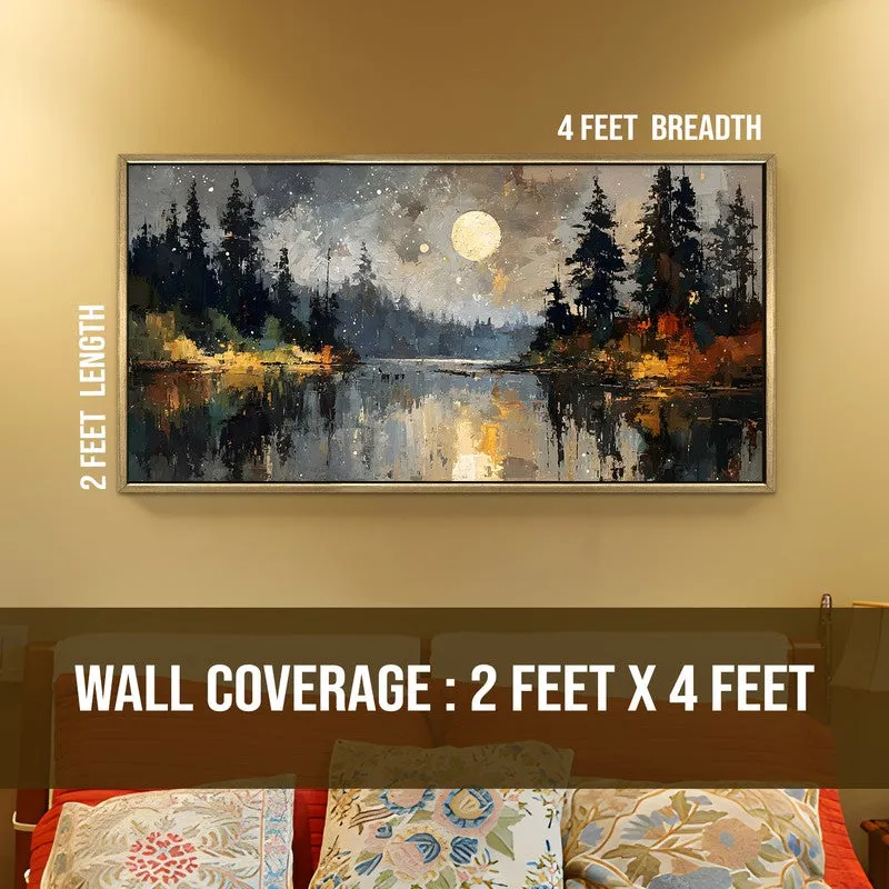 Silent Pines Canvas Wall Painting With Frame media 8