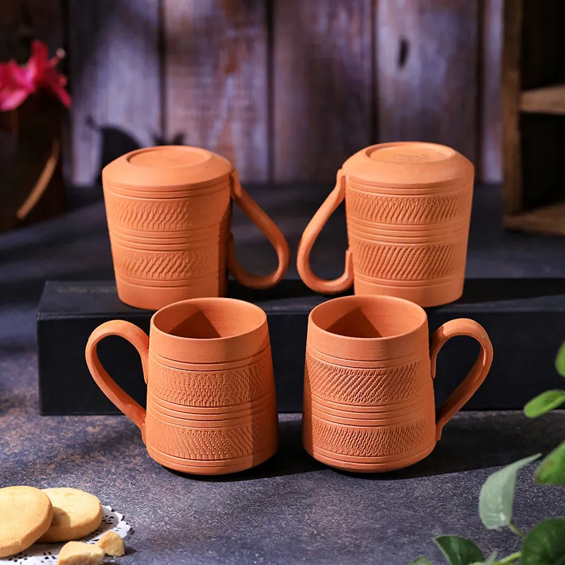 Niyati Terracotta Coffee Mug (250 mL Each) - Set of Four media 3
