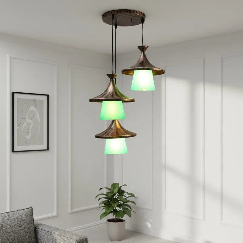 Green Glow PVC Ceiling Lamp media 1