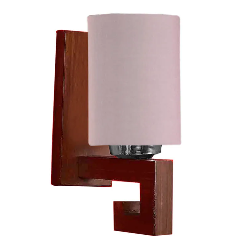 Hazel Cylindrical Wooden Wall Lamp media 4