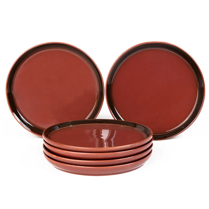 Caspian Porcelain Quarter Plate (Brown) - Set Of Six media 3
