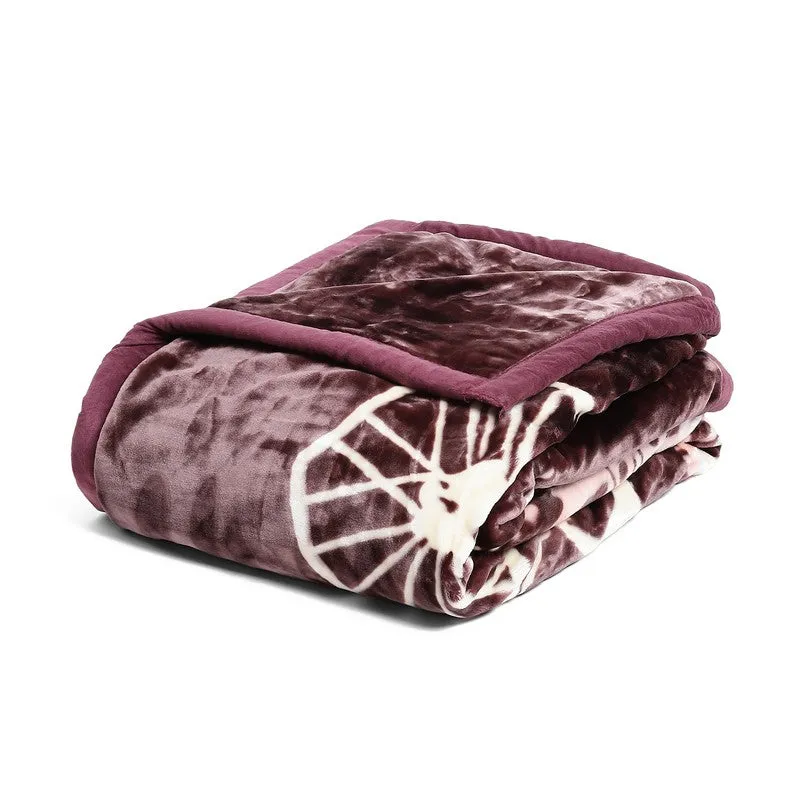 Monte Carlo Midnight Bloom Blanket (Brown)- 850 GSM media 5