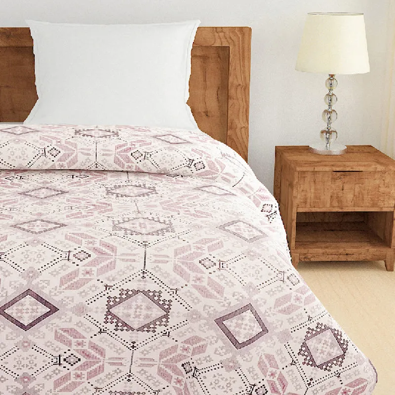 Swayam Alyona Cotton Comforter (Pink) - 150 GSM media 4