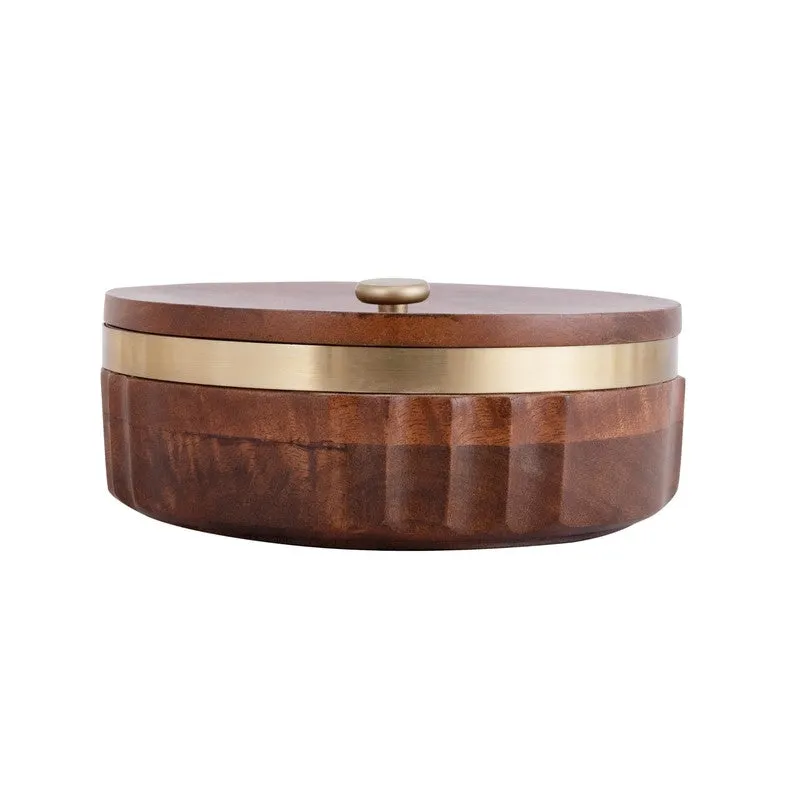 Zari Wooden Masala Box with 7 Containers - Nine Piece Set media 6