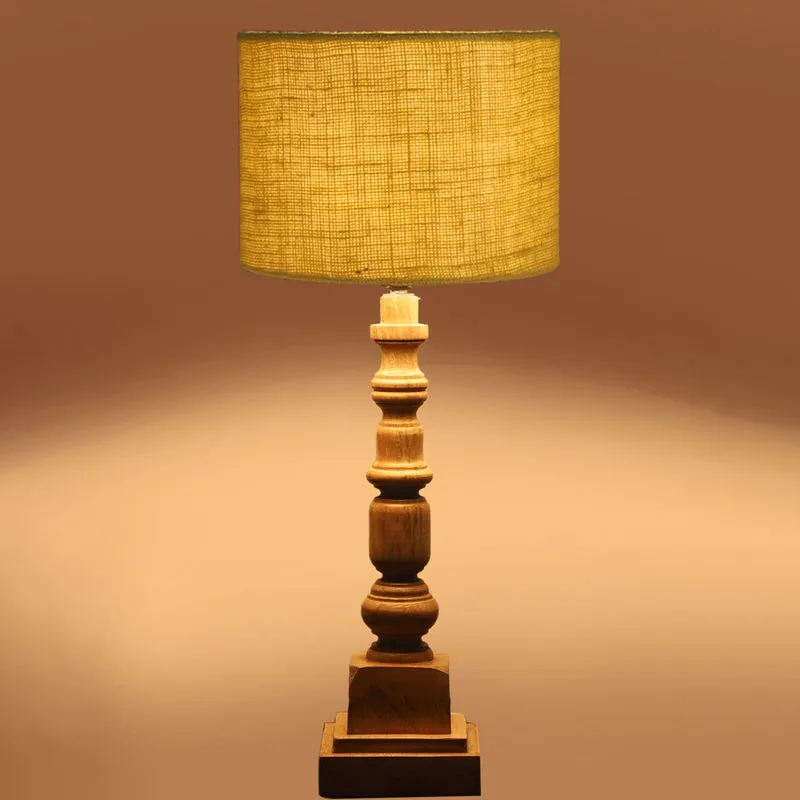 Sienna I Arbor Wooden Table Lamp - Yellow,Brown media 5