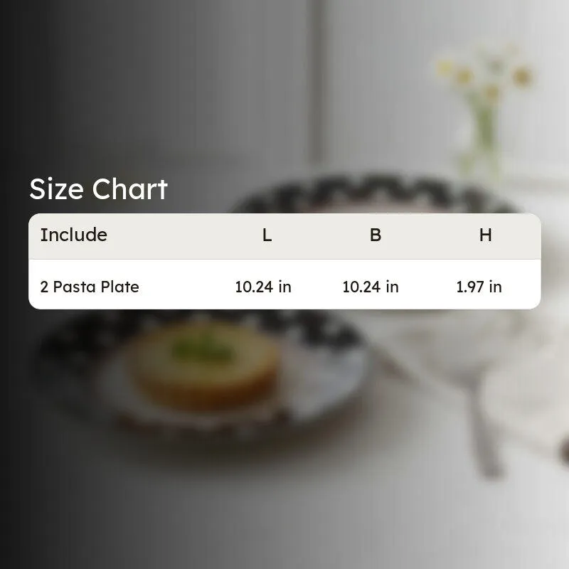 Velvet Serve Ceramic Pasta Plate - Set Of Two media 8