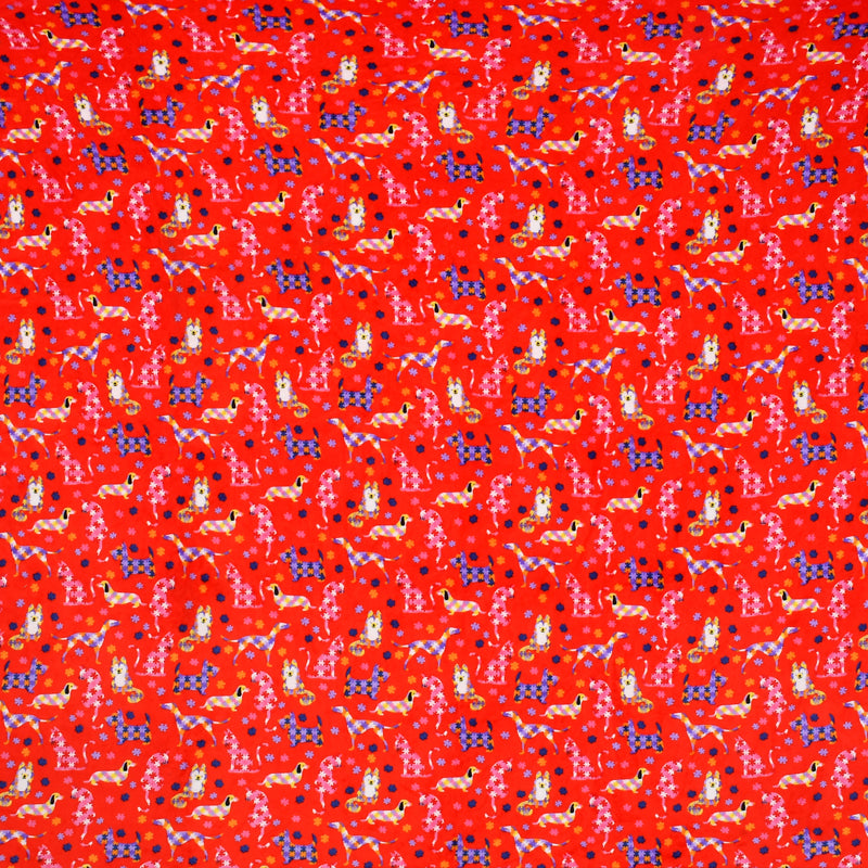 Warm Paws Flannel Cotton Flannel Bedsheet (Red) - 190 GSM media 4