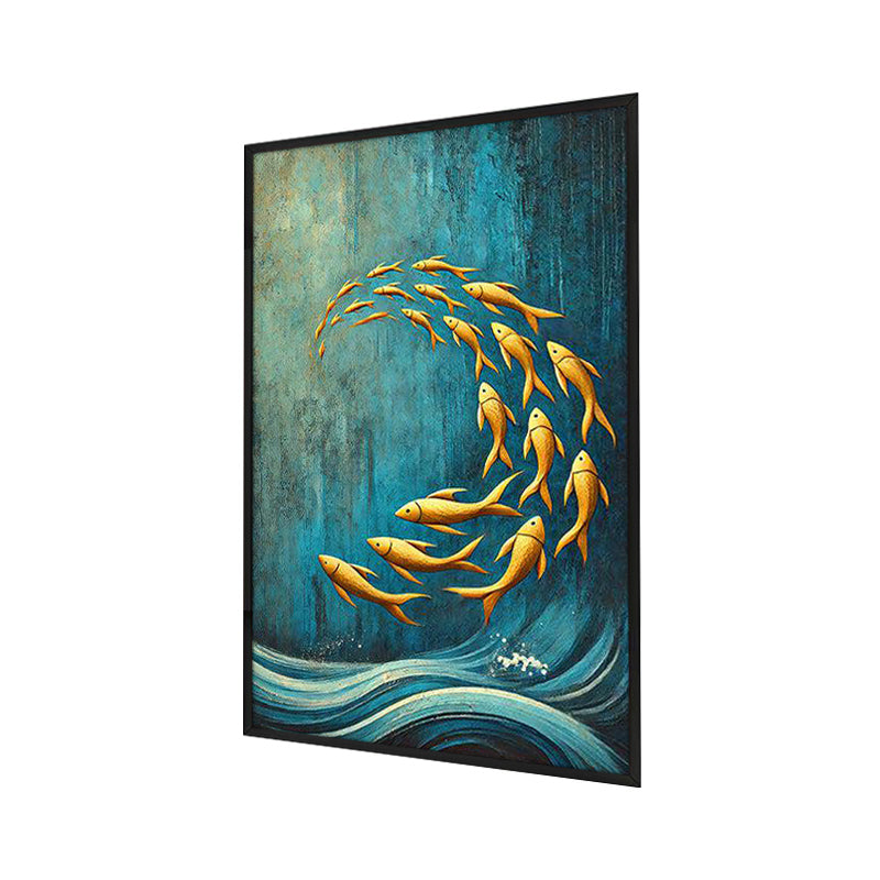 Beneath The Blue Wall Painting With Frame media 3