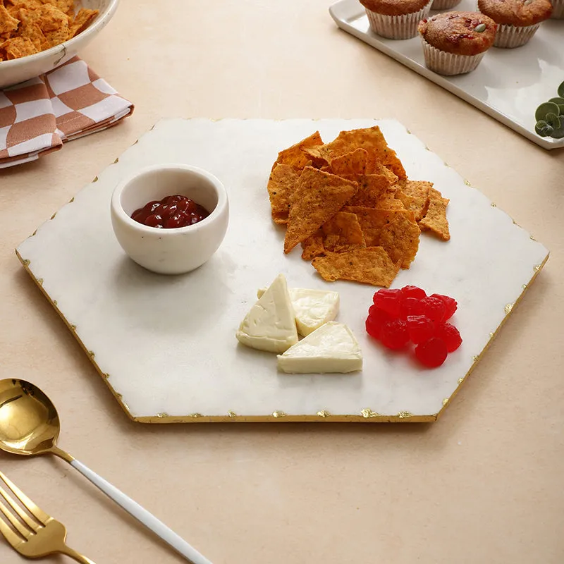Oblisse Marble Serving Platter With Bowl (50 ML) - Two Piece Set media 3