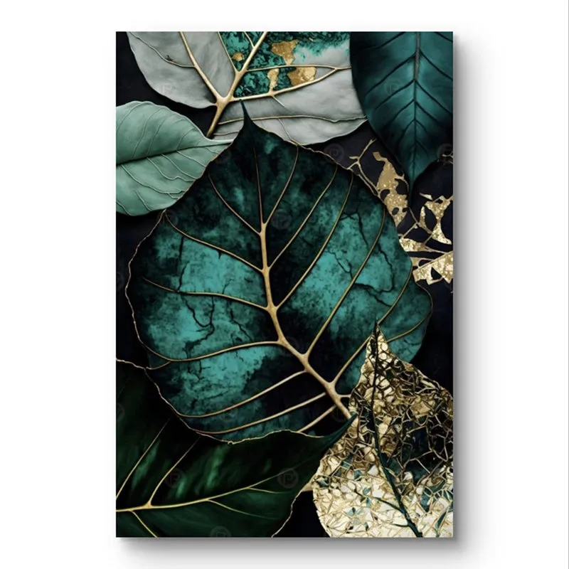 Midnight Leafs Wall Painting media 3