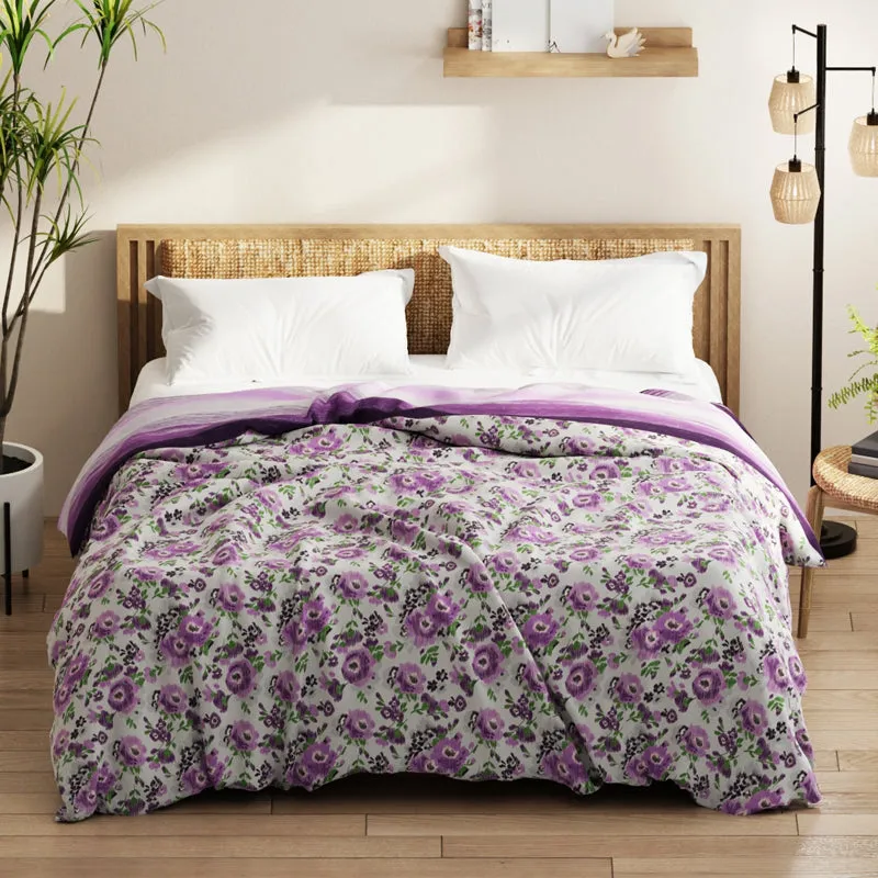 Lilac Shore Floral Comforter - 120 GSM media 1