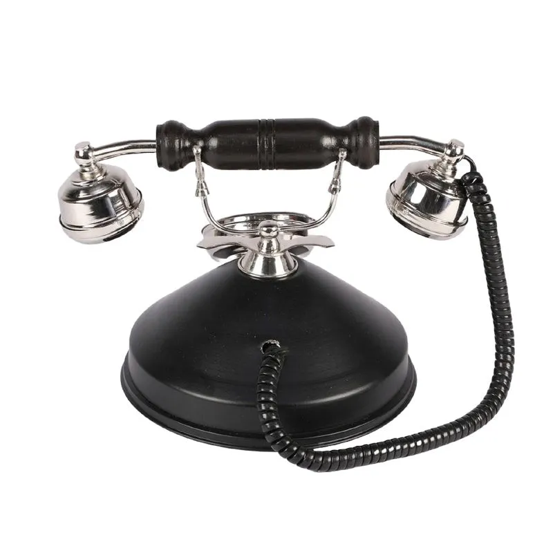 Rava Silver Antique Telephone Showpiece - Silver & Black media 4
