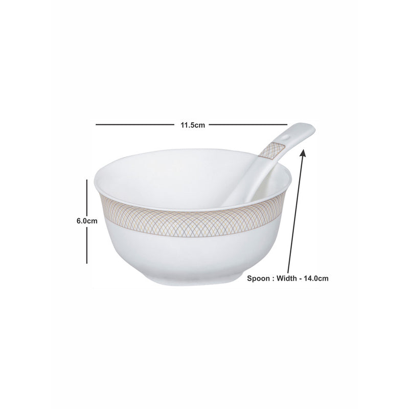 Ariel Serving Bowl With Spoon (280 ML) - Twelve Piece Set media 5