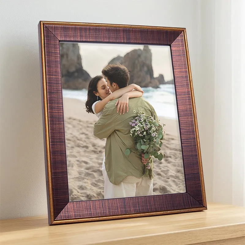 Elegant Vintage Style PVC Photo Frame - Maroon media 5