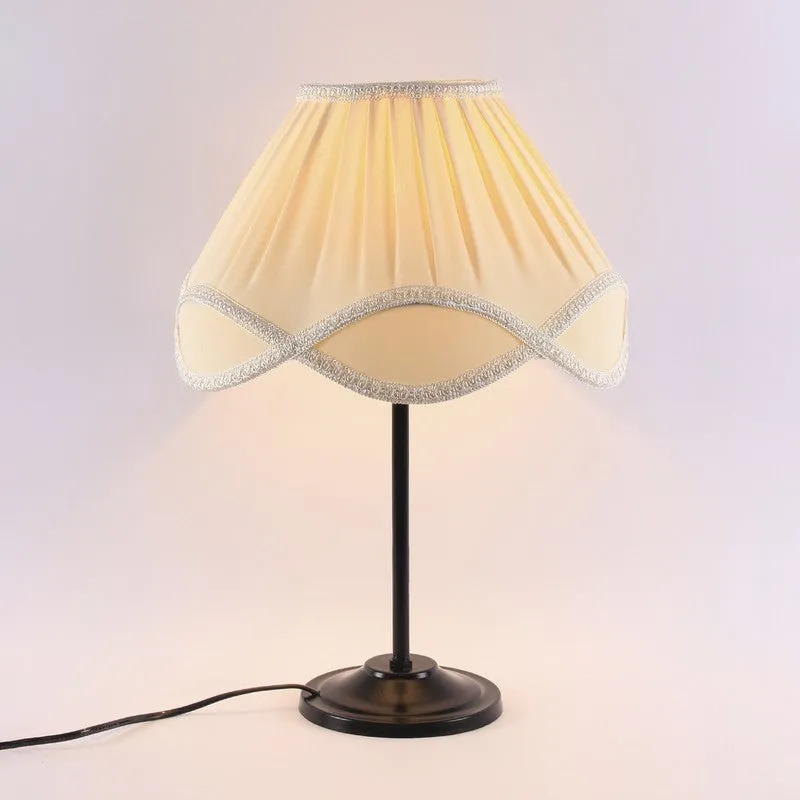 Flamiraen Cotton Table Lamp With Iron Base - Ivory media 6
