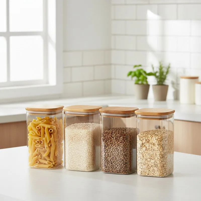 Jarso Glass Jar (1000 mL Each) - Set Of Four - 3
