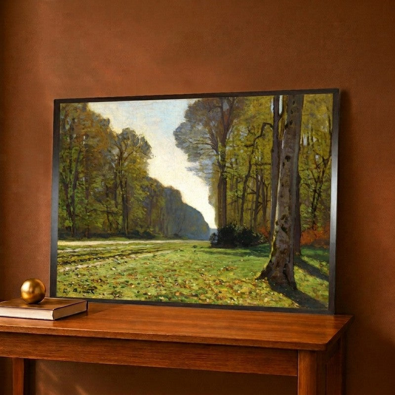 The Road To Bas-Breau Fontainebleau Canvas Wall Painting - 16 x 12 inches