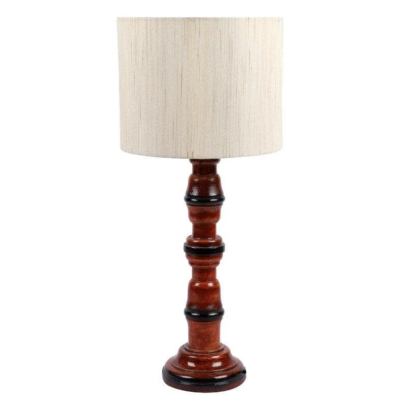 Sorar Winde Fabric Table Lamp - White,Brown media 4