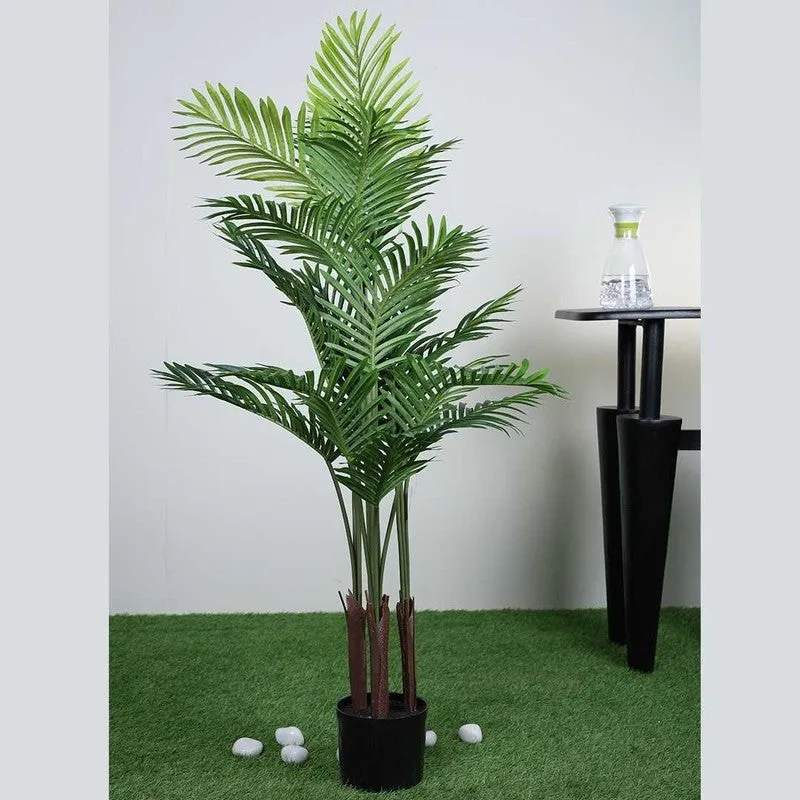 Artificial Arica Palm Plant With Black Fiber Pot - 3.9 Feet media 3