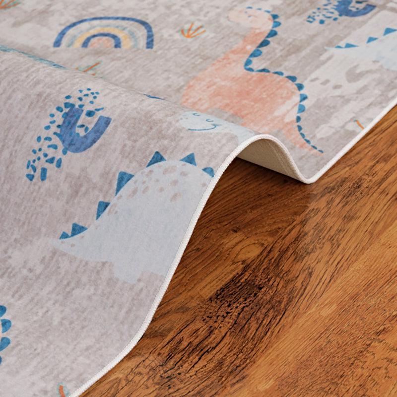 Twinkle Tumble Kids Polyester Anti-Skid Carpet - Peach & Blue media 7