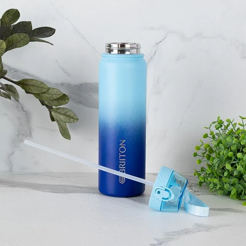 Hydrona Hot & Cold Thermos Water Bottle (Light Blue & Dark Blue) - 1000 mL media 3