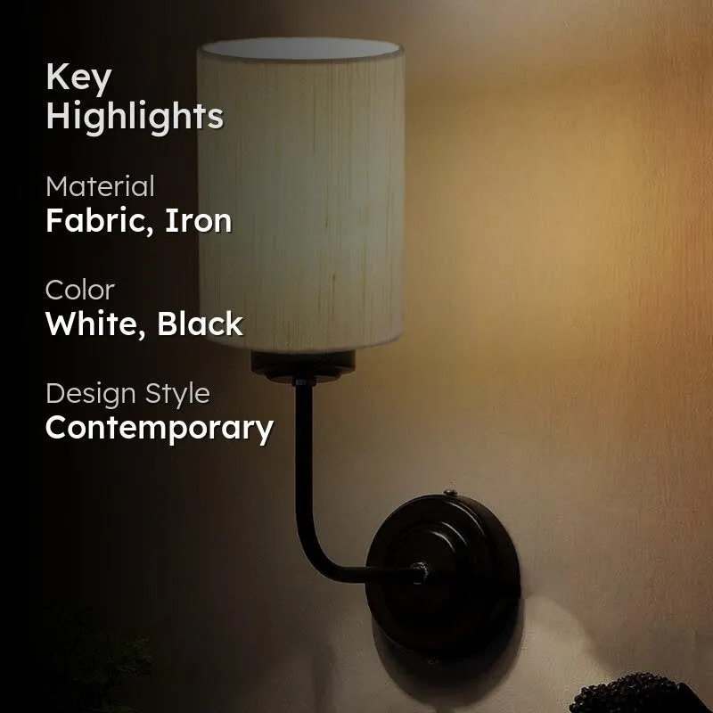 Biyox Cylindrical Fabric Wall Lamp media 2