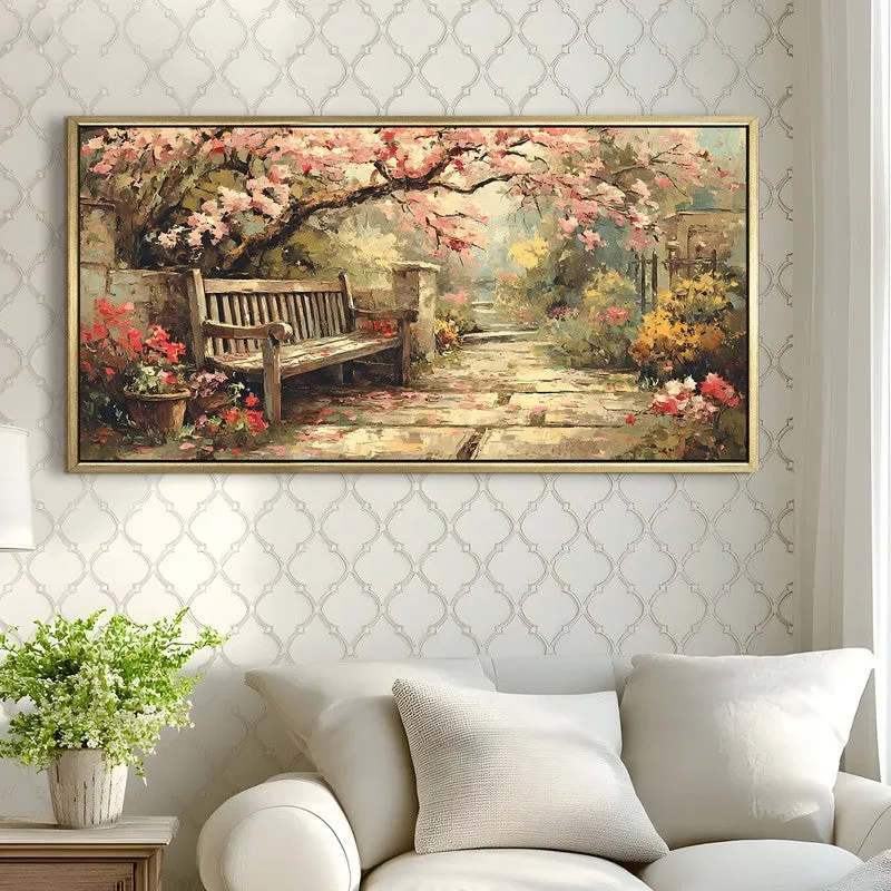 European Vintage Blossom Tree Settee Wall Art media 3
