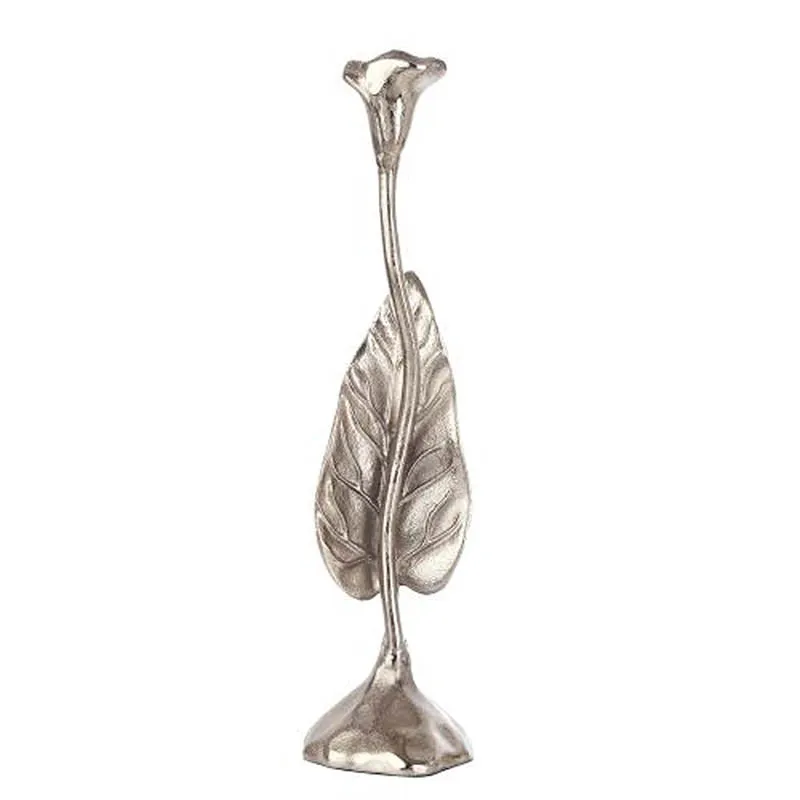 Joles Leaf Candle Holder (Silver) - Large media 3